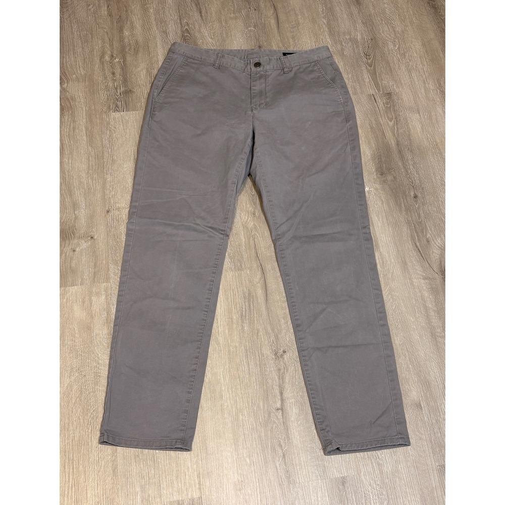 Bonobos Mens Athletic Fit Stretch Chinos Grey Pants 32x32 Paisley Lining